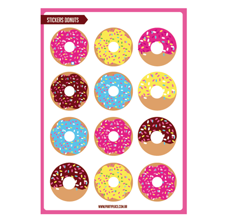 Stickers plancha Donuts 12s 1u